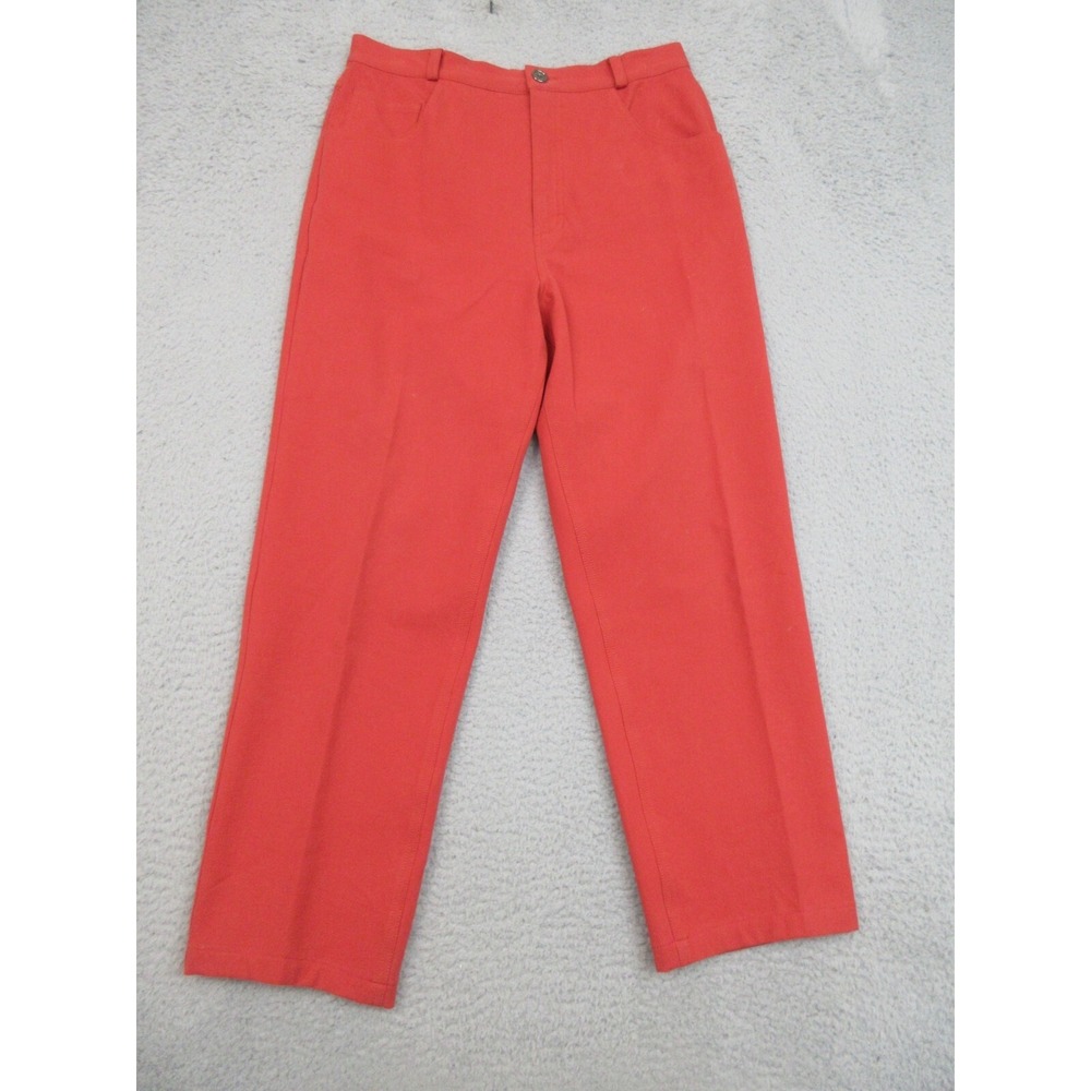 Vintage Doncaster Pants Women 12 Red Statement Power Dressing Classic Tailoring